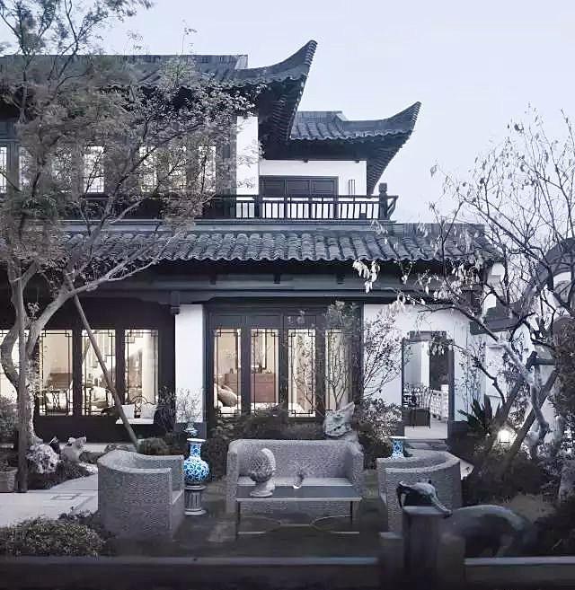 徽派中式庭院门窗_让浮躁沉淀「冠墅阳光」