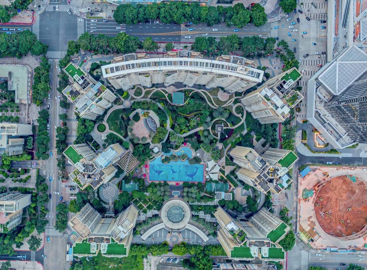 福田中心区20个楼盘航拍全景