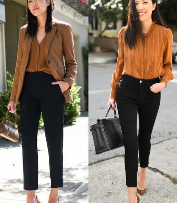 西装要更加优雅知性一点,集时尚,干练,纯粹与知性于一身,搭配高腰西裤