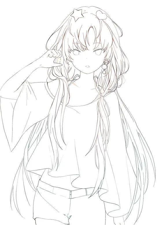 大量动漫素材线稿q版人物男女动漫人物素材快来练习吧