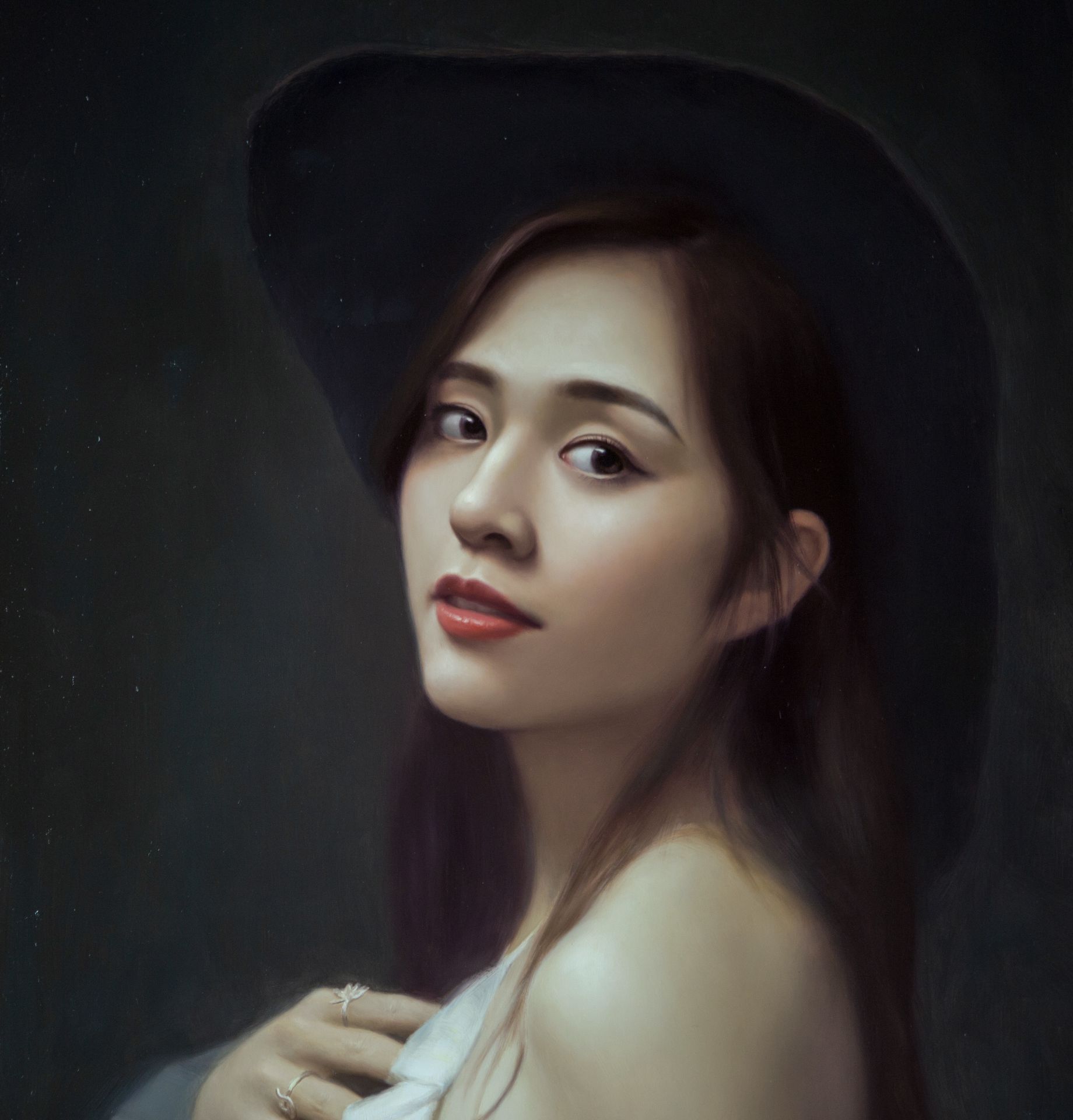 唯美细腻画家吴兴华的写实油画