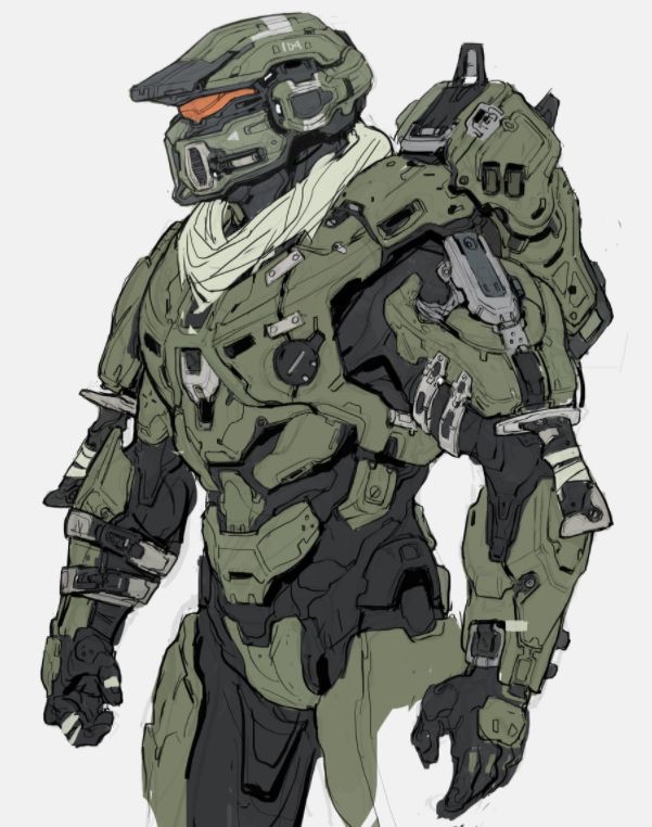 光环5人物场景原画设定帅气的战斗服