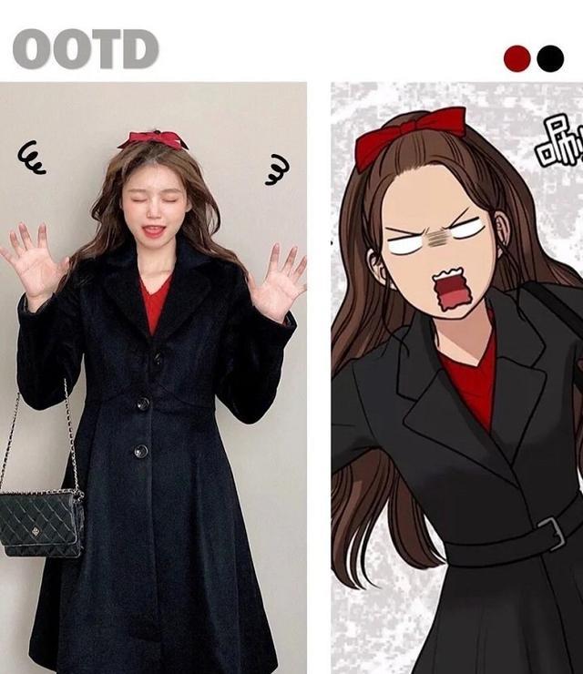 备受追捧的漫画女神降临女主韩系风穿搭现实穿着毫不违和