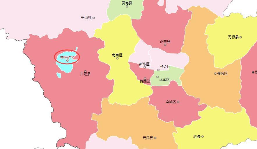 河北石家庄人口最少的区被井陉县包围距离市中心比较远