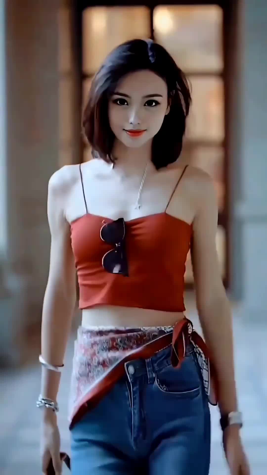 街拍美女时尚范儿十足模特年轻漂亮身姿完美气质绝佳