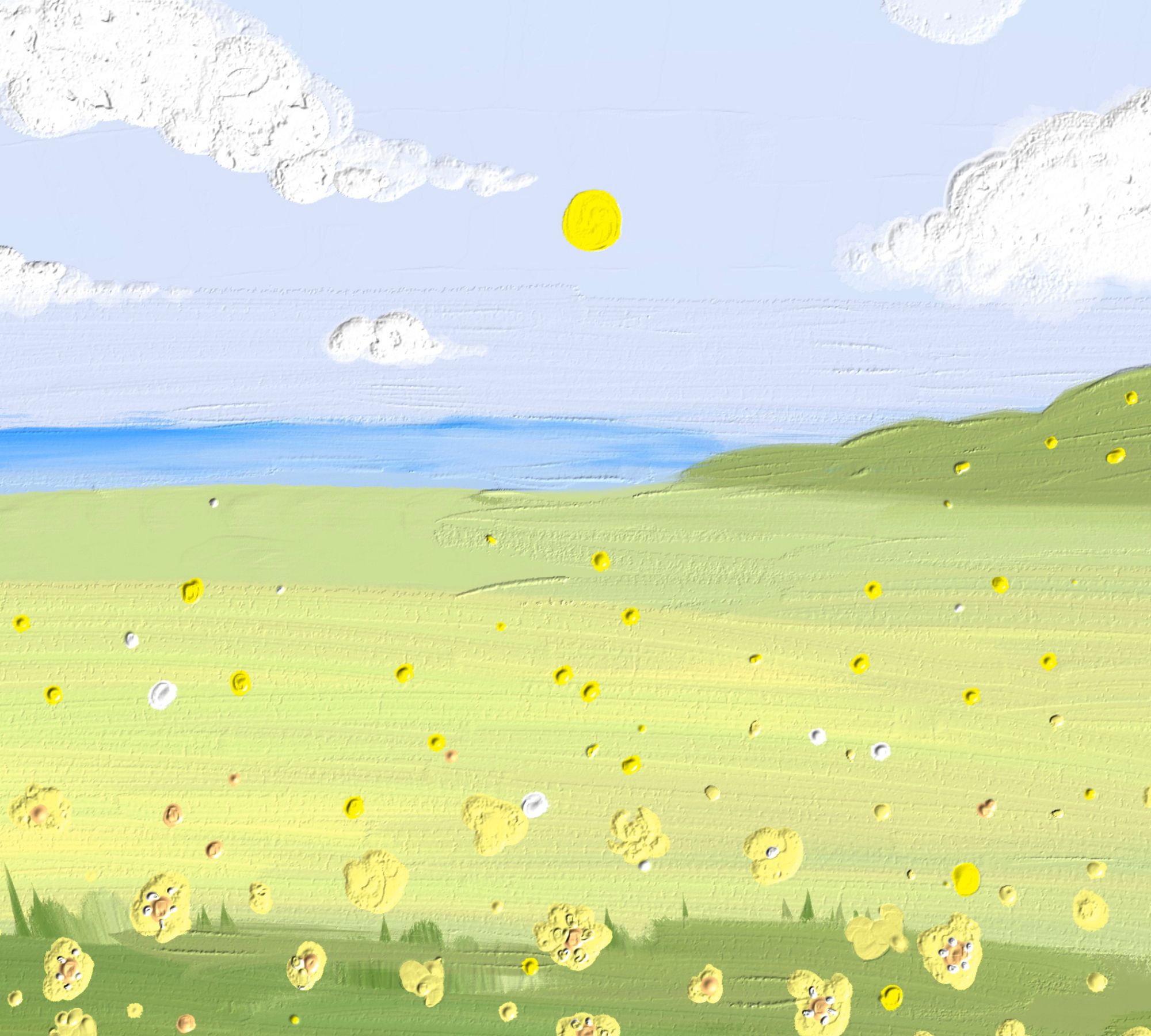 治愈系朋友圈背景动漫图 身披春日阳光去拥抱你__财经头条