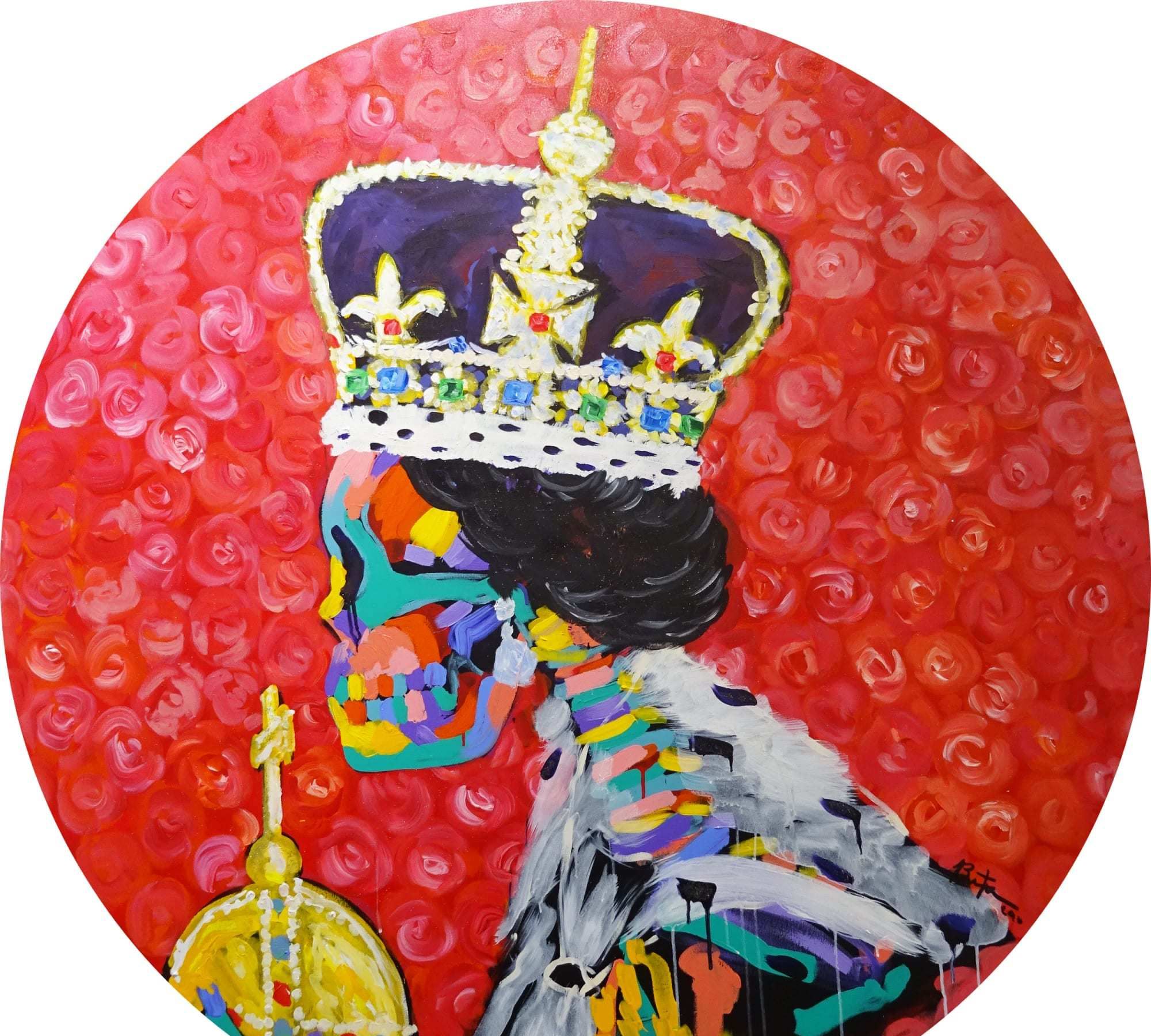 街头艺术家bradley theodore 骷髅人像涂鸦作品