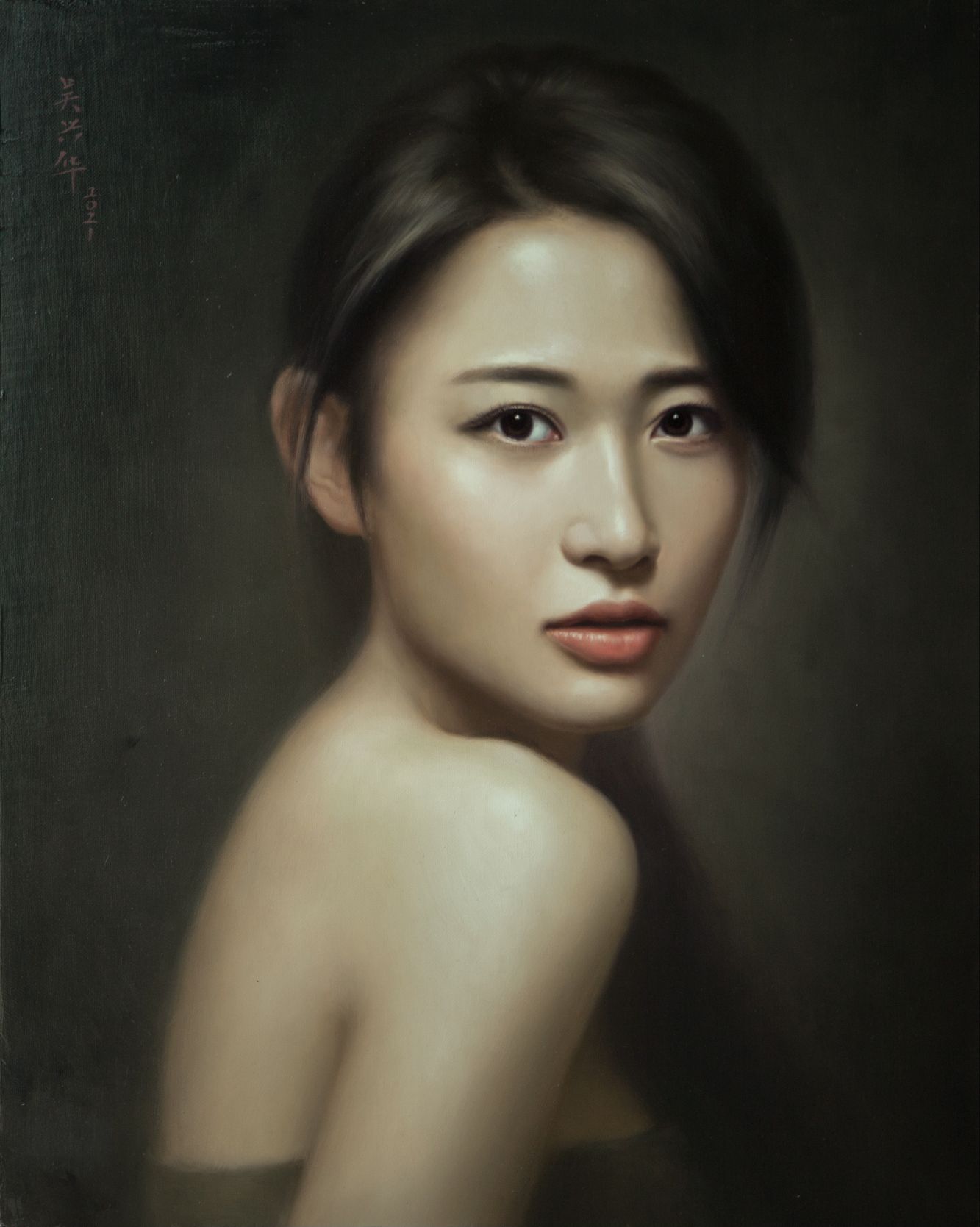 唯美细腻画家吴兴华的写实油画