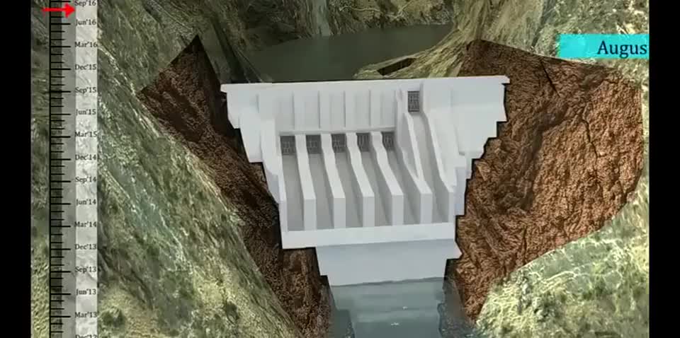 水电站大坝是怎么建造的?看了这段3d演示,解开了我心中疑惑