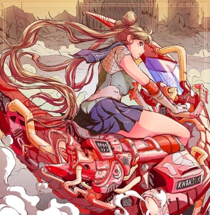 美少女战士变成机器人,这样的动漫插画你们喜欢吗