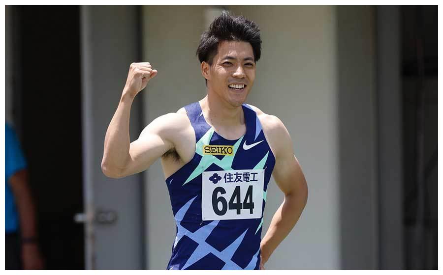 还有飞人多田修平,他在山县亮太破日本百米国家纪录那次跑出了10秒01