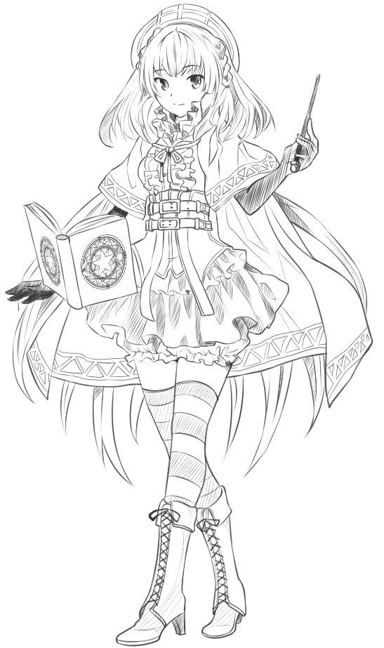 大量动漫素材线稿q版人物男女动漫人物素材快来练习吧