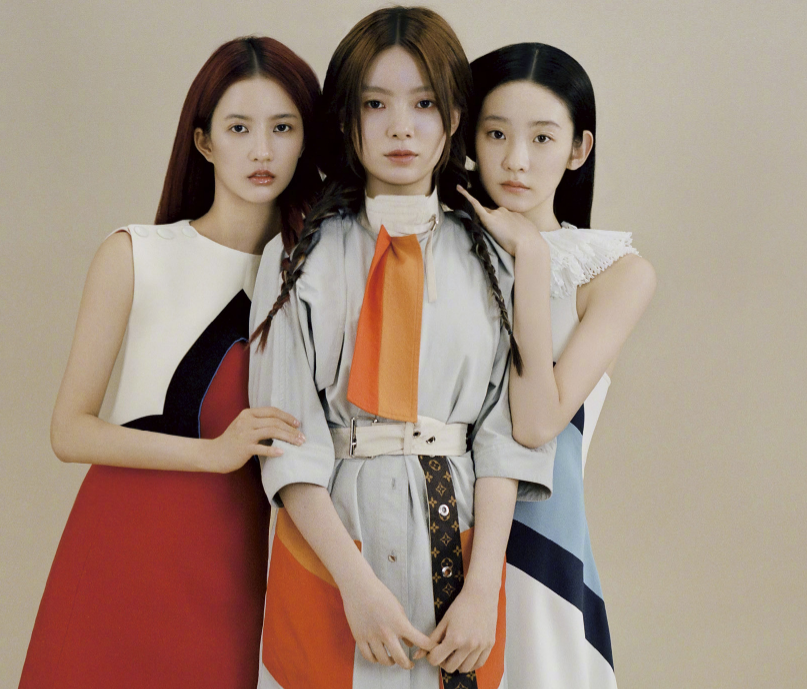 硬糖少女三人合拍大片,陈卓璇刘些宁可盐可甜,张艺凡妆容像仙子_高清