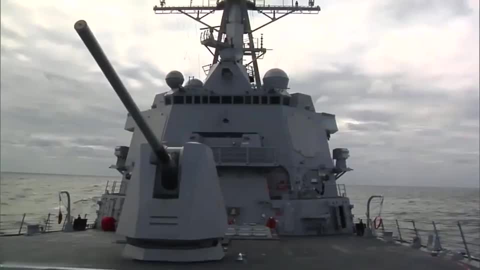 军事武器:美军主力舰炮mk45,火力堪比陆军炮兵营