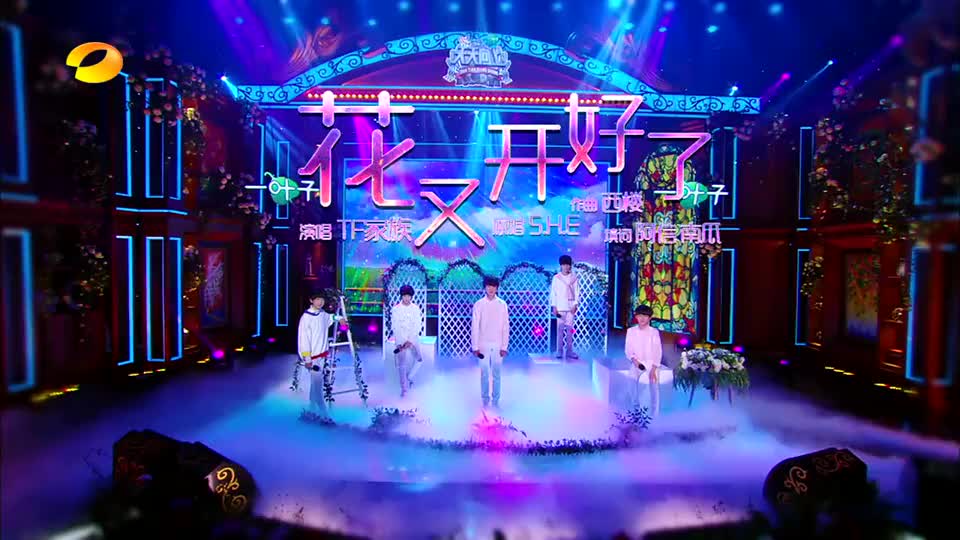 天天向上:tf家族歌舞秀《花又开好了》,满屏都是青春的气息