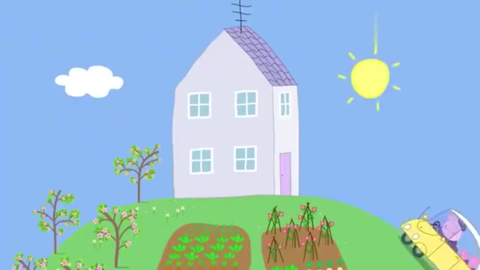 小猪佩奇猪爷爷的花园可肥了下面全都是宝藏被埋藏了起来