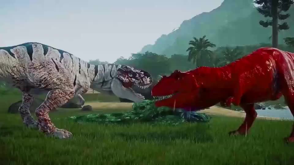 侏罗纪世界斑纹恐龙对决特暴龙到底谁更厉害一点呢