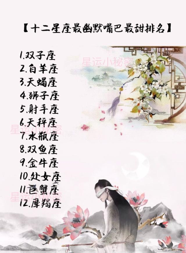 十二星座最毒舌排行榜_12星座之最排行榜!处女座最毒舌、最洁癖、最能唠叨