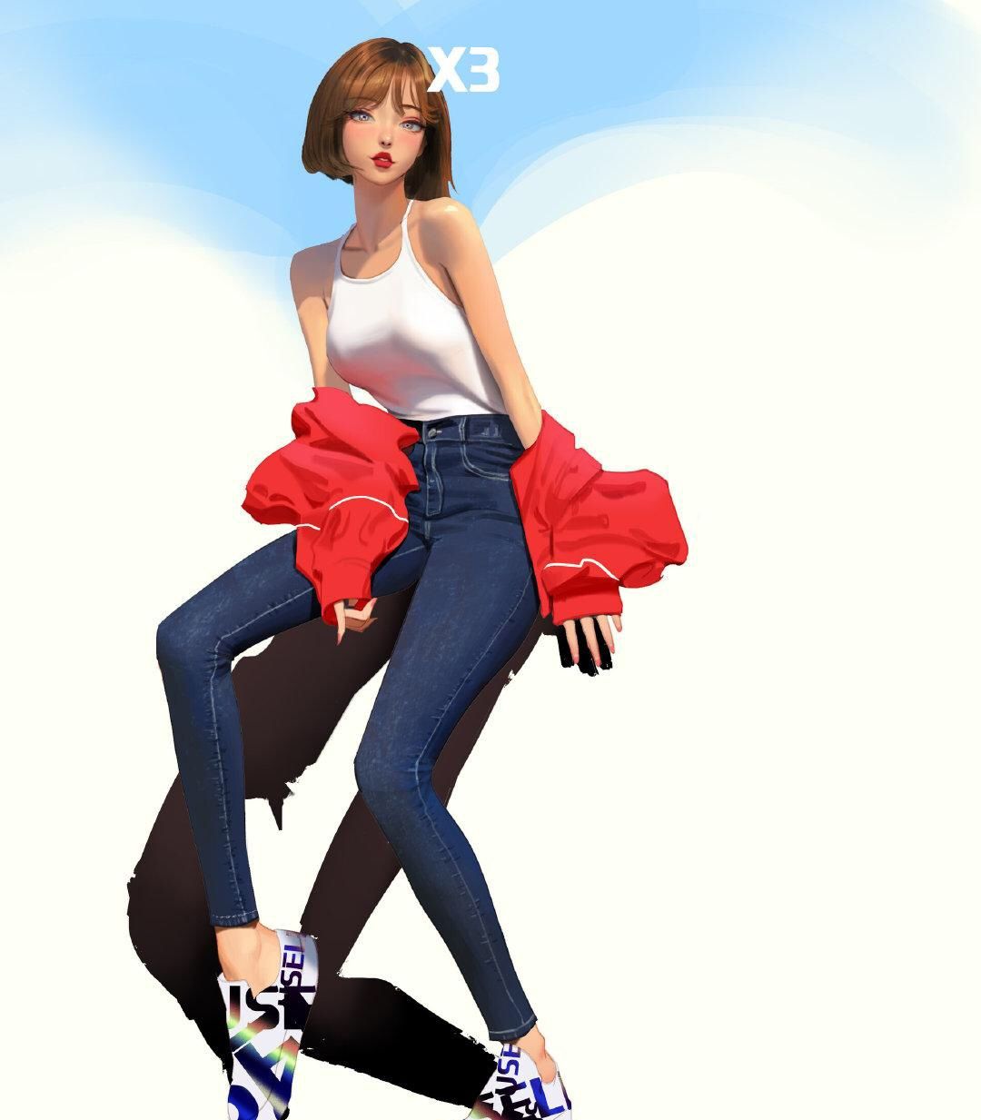 艺术家系列no.1516-wonbin 韩国插画师 时尚美女就是如此有魅力