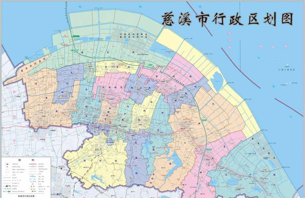 慈溪市乡镇行政区划图图片
