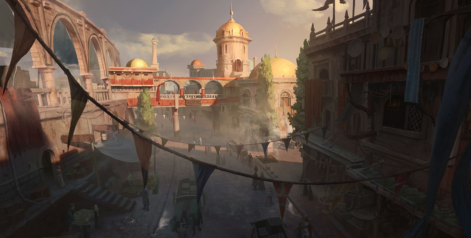 一组非常震撼的场景插画作品欣赏!构图精巧画技十分强悍!