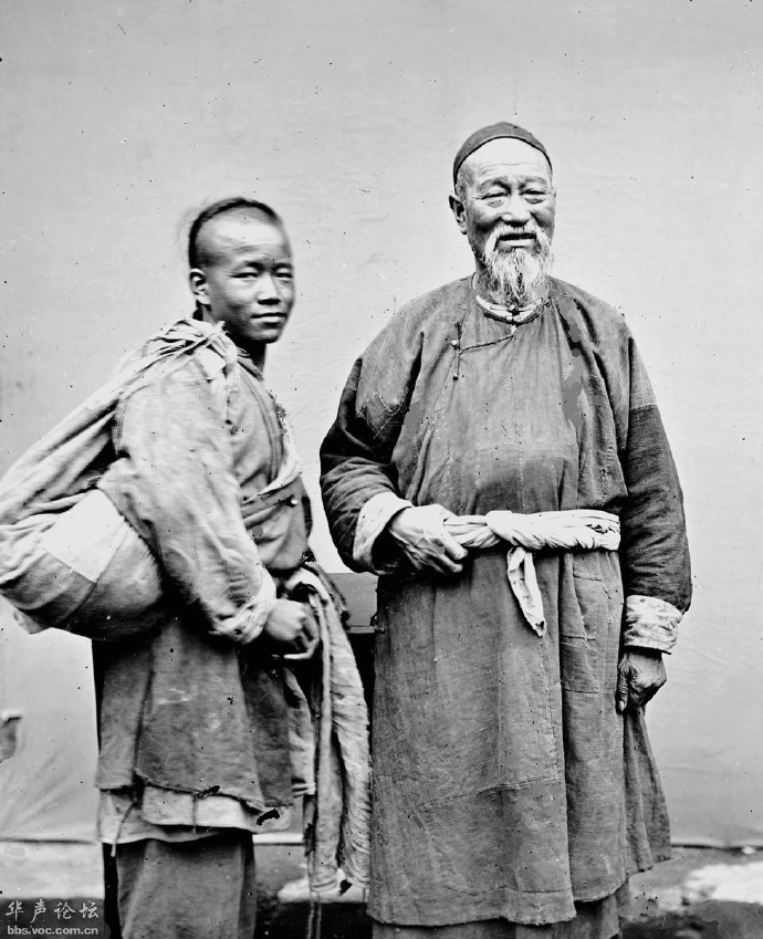 洋务运动初期的清朝老照片,当时人们还过着古代生活