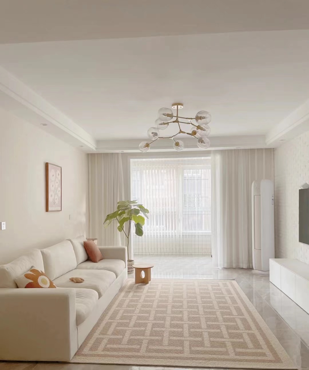 太原紫御半山装修奶油色的小家简单是一种温馨美