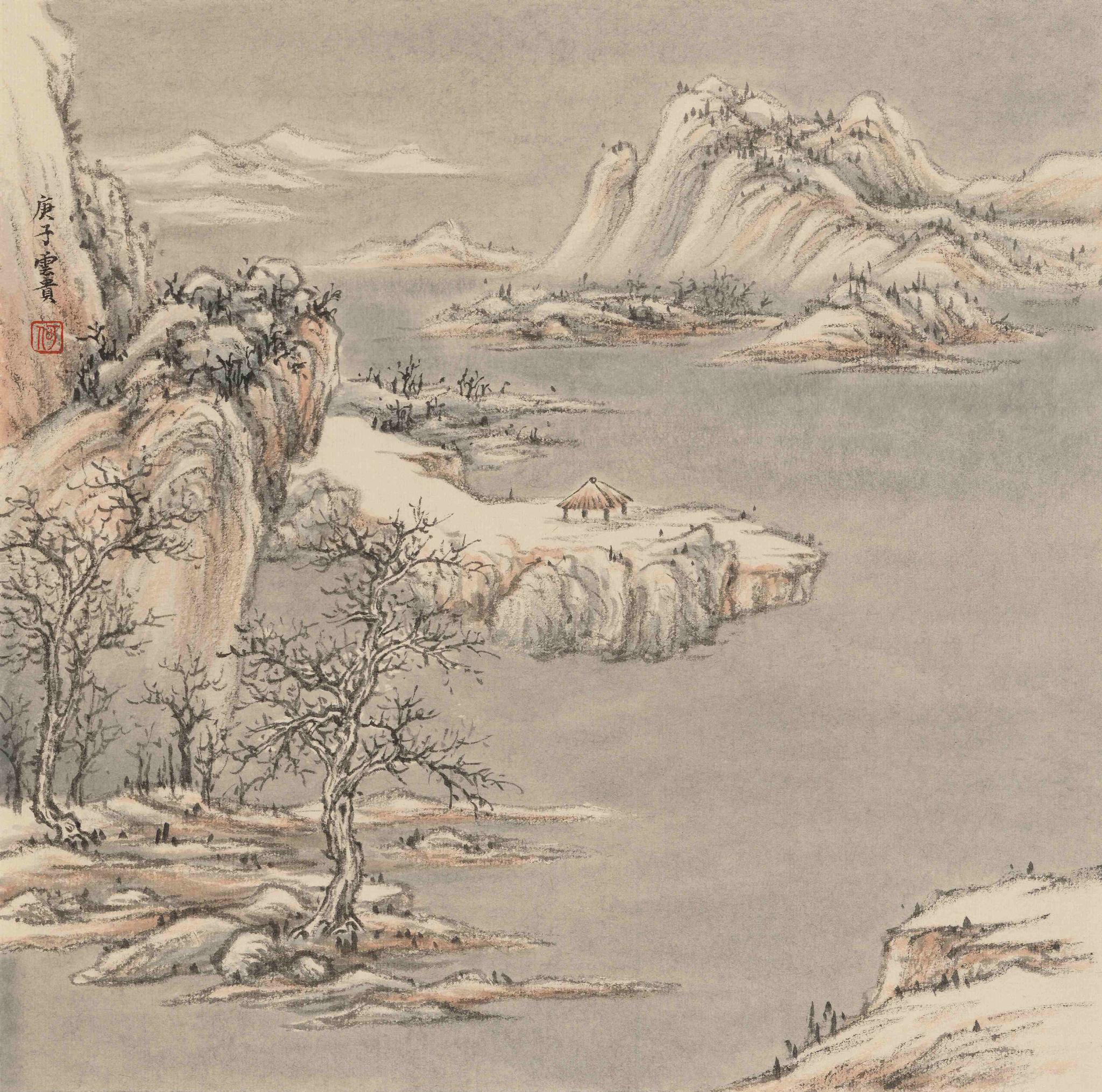 画家何云贵传统山水画精选作品之一