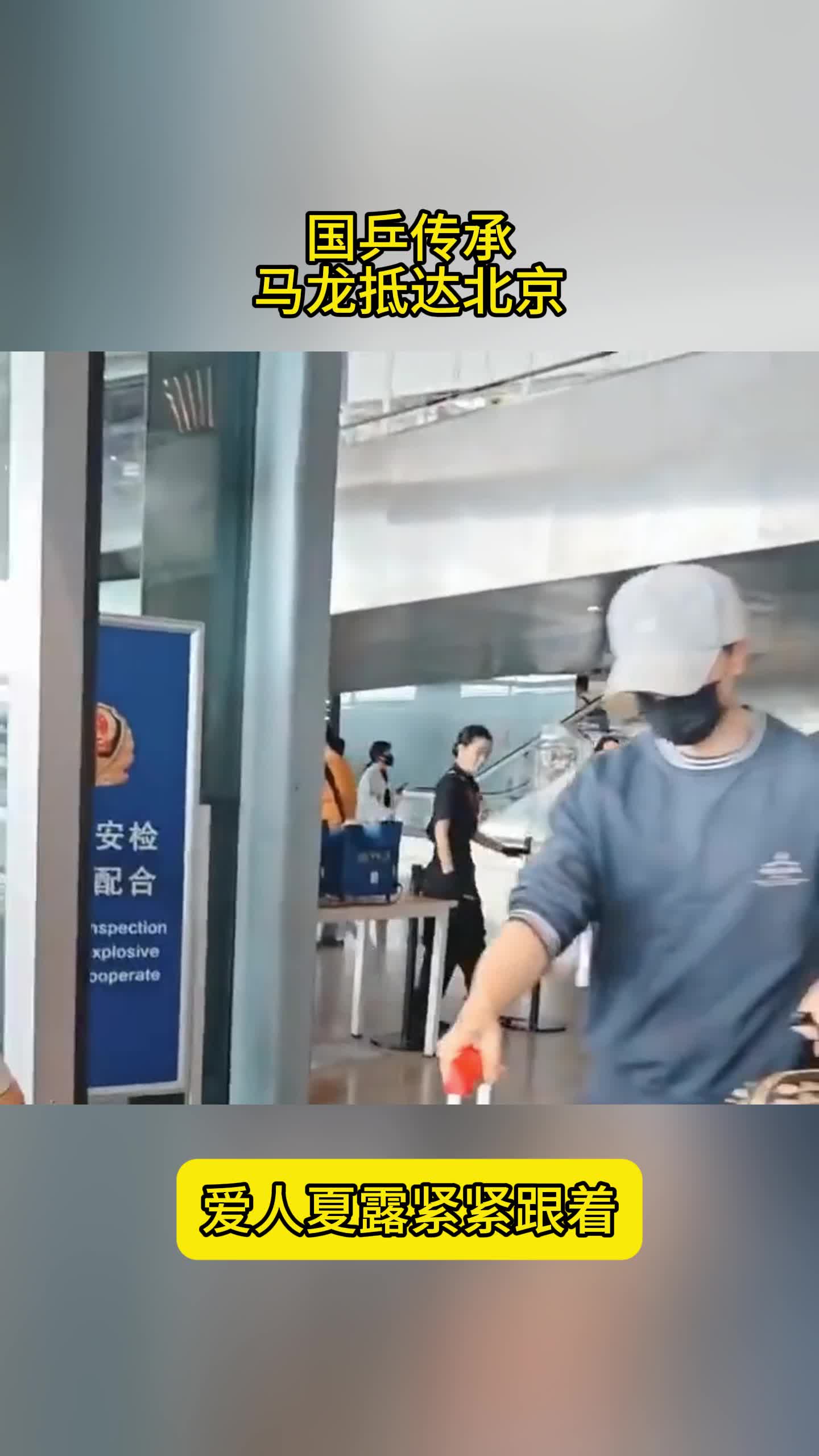 国乒传承！马龙抵达北京，爱人夏露紧跟，助力国乒夺双冠