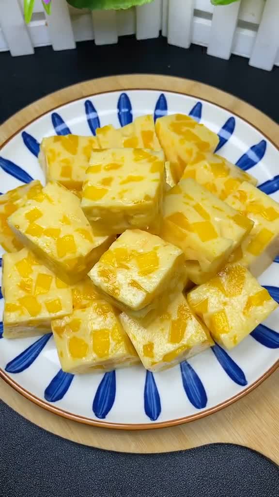 教你在家做酸奶芒果布丁,酸甜q弹,好七又开胃