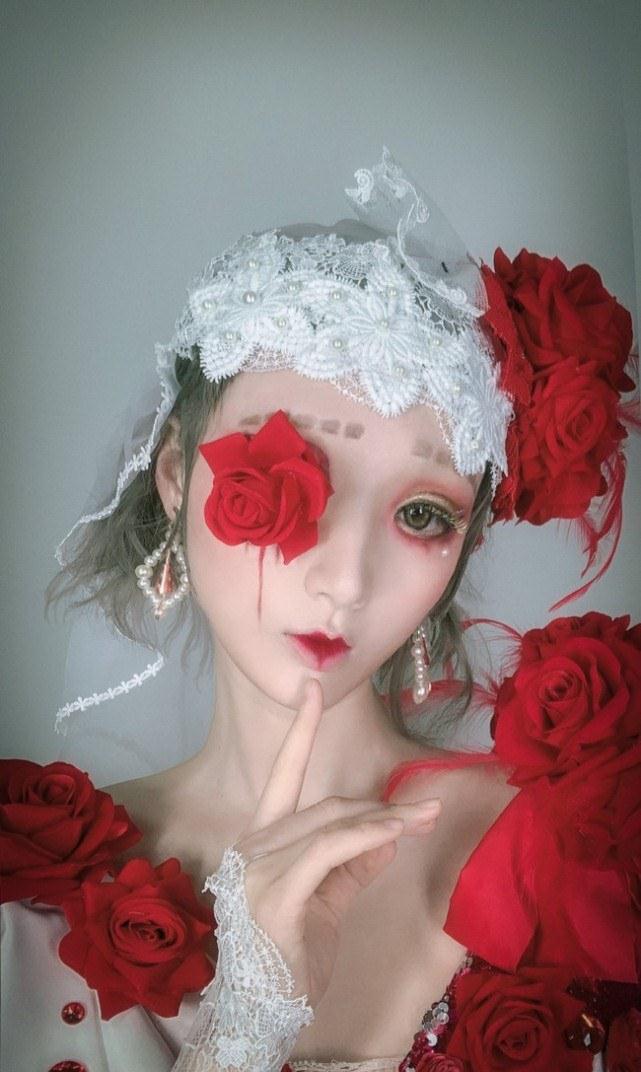 第五人格 调香师猩红新娘cosplay美妆正片