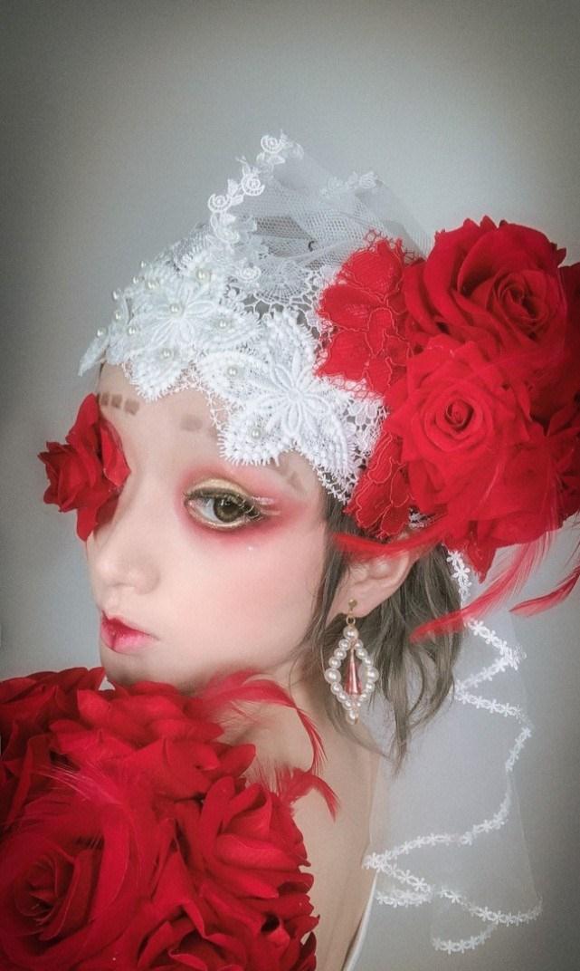 第五人格 调香师猩红新娘cosplay美妆正片