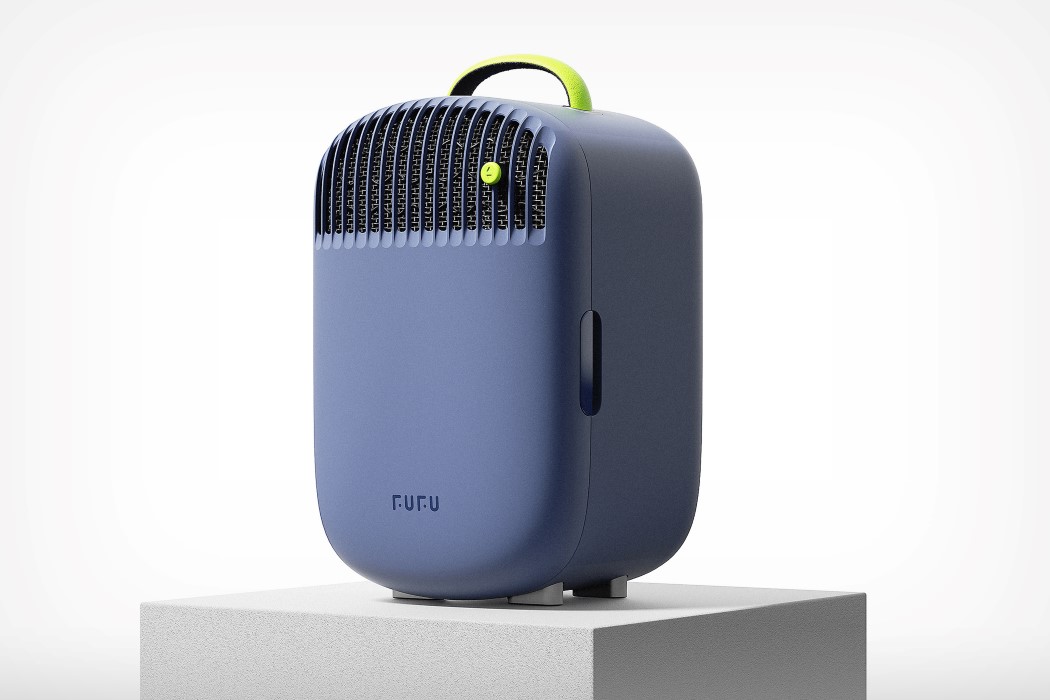 内置迷你冰箱的便携式空调工业设计让夏天变得可以忍受