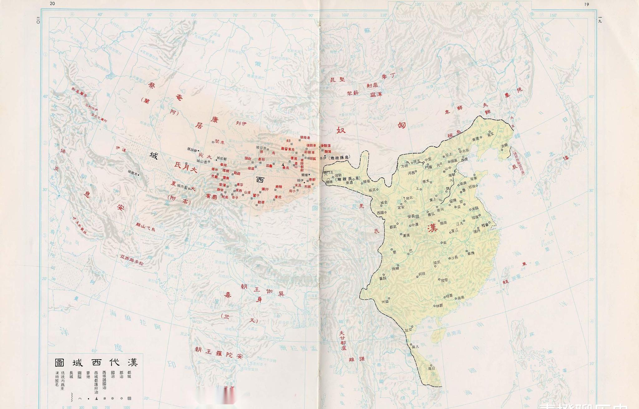 汉朝西域三十六国地图图片