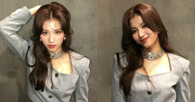 TWICE Sana凑崎纱夏性感近照引热议 方形领口摆出各种姿势