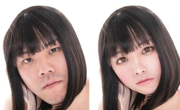 日本大叔高超ps技术,一秒变美女,变脸桥本环奈笑翻网友!