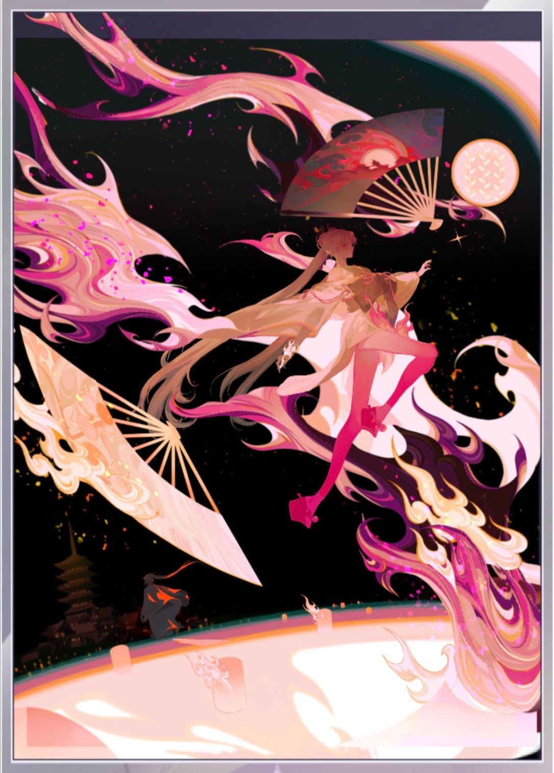 阴阳师百闻牌不夜之火立绘美图