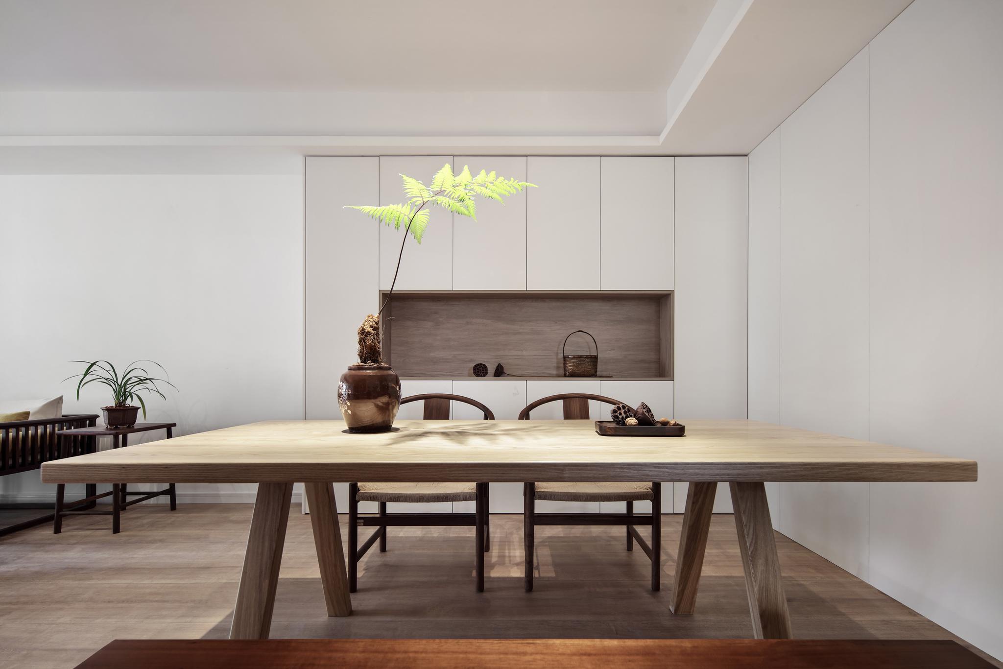 申勤作品:110㎡禅意空间,极简到尽致,静雅舒适的生活体验|茶室|申勤