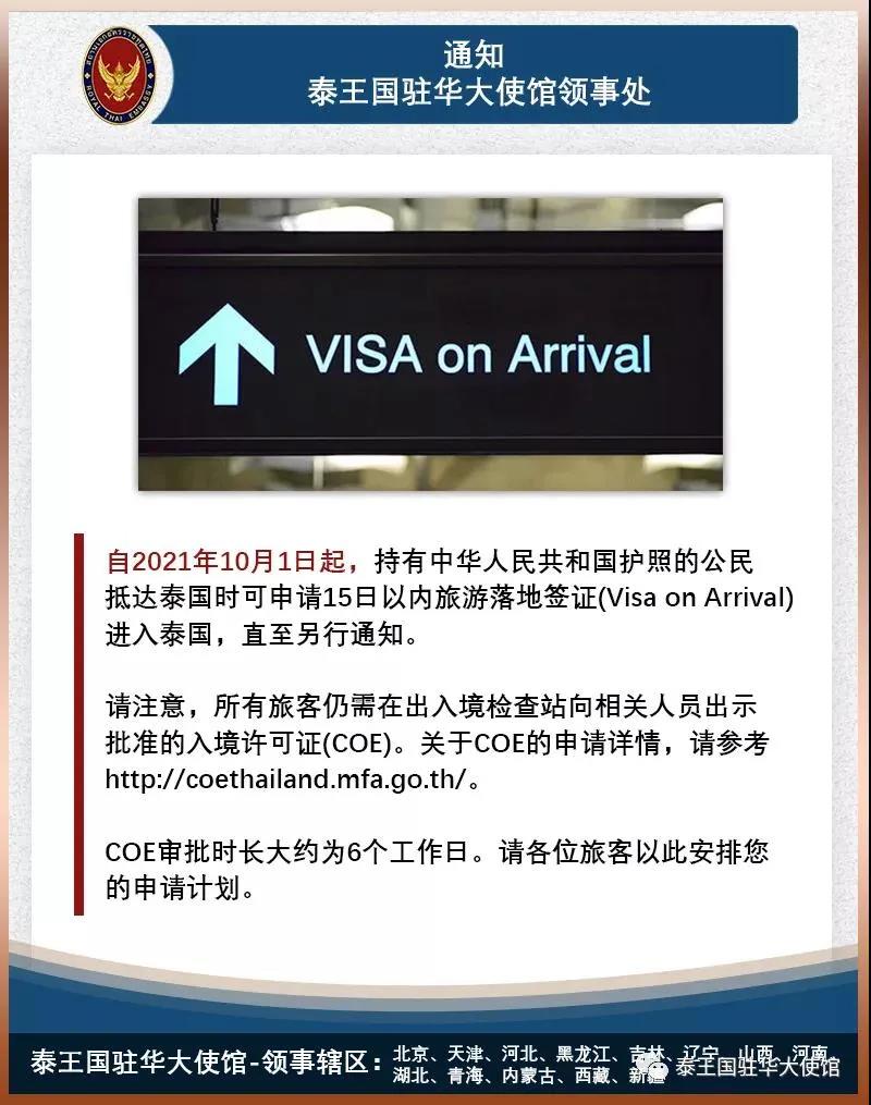 【出境资讯】泰国恢复落地签、<a href=