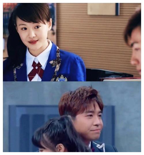 郑爽与俞灏明重聚拥抱校园打扮甜美可爱两人再现经典剧情
