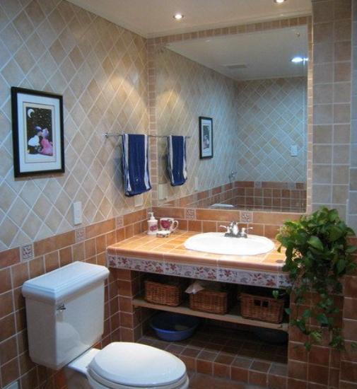 别傻乎乎花钱买洗漱柜了,这种"砖砌"洗手台5大优势,省钱耐用