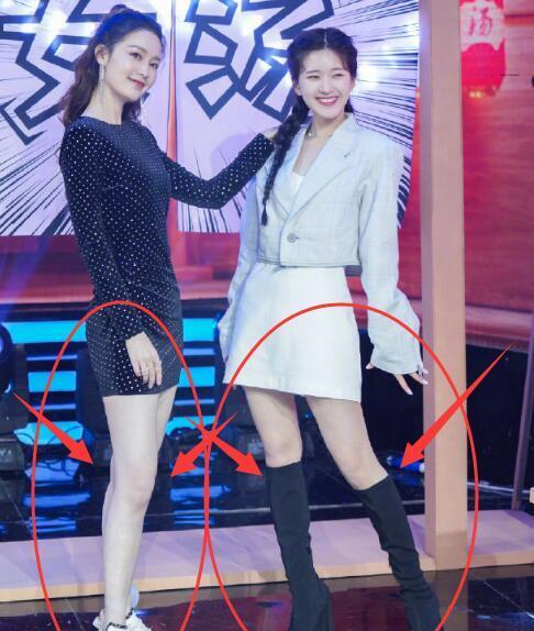 两人同框颜值相当,但是身高差却形成了鲜明的对比,李沁的官方身高是