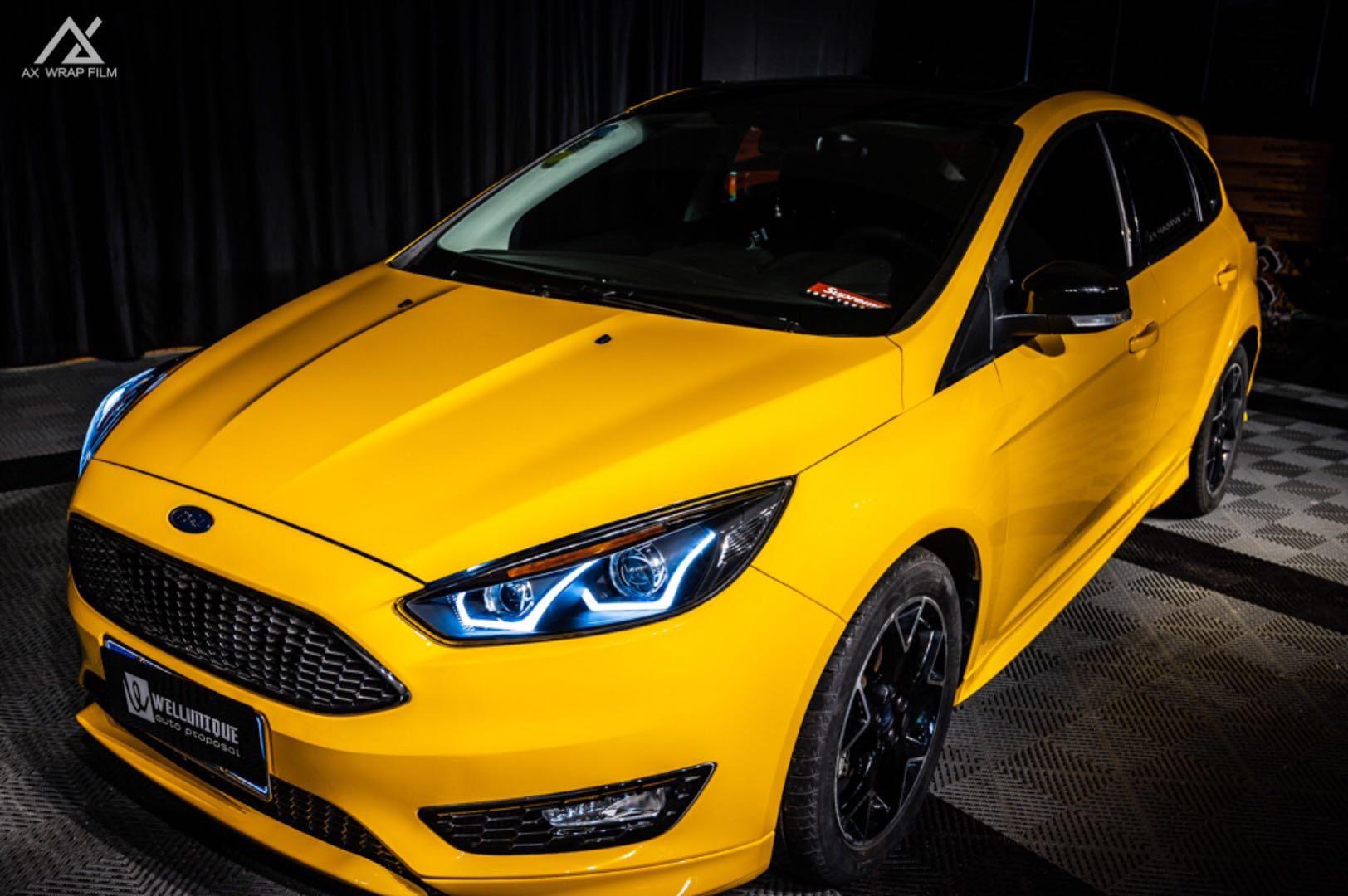 福克斯两厢改色亮黄 出来你就是这条街上最靓的仔