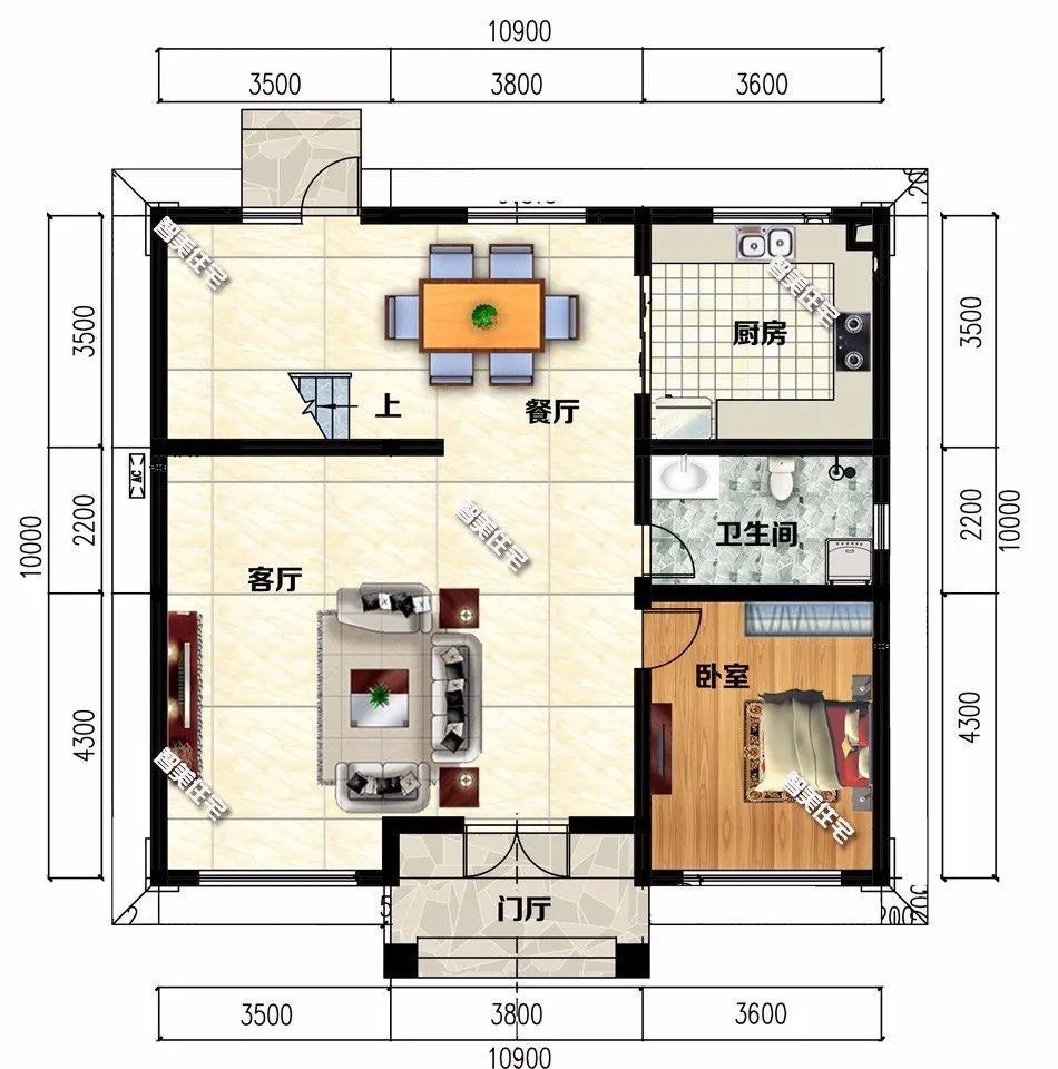 面宽10米多,中式风格设计的两栋别墅,简约复古风