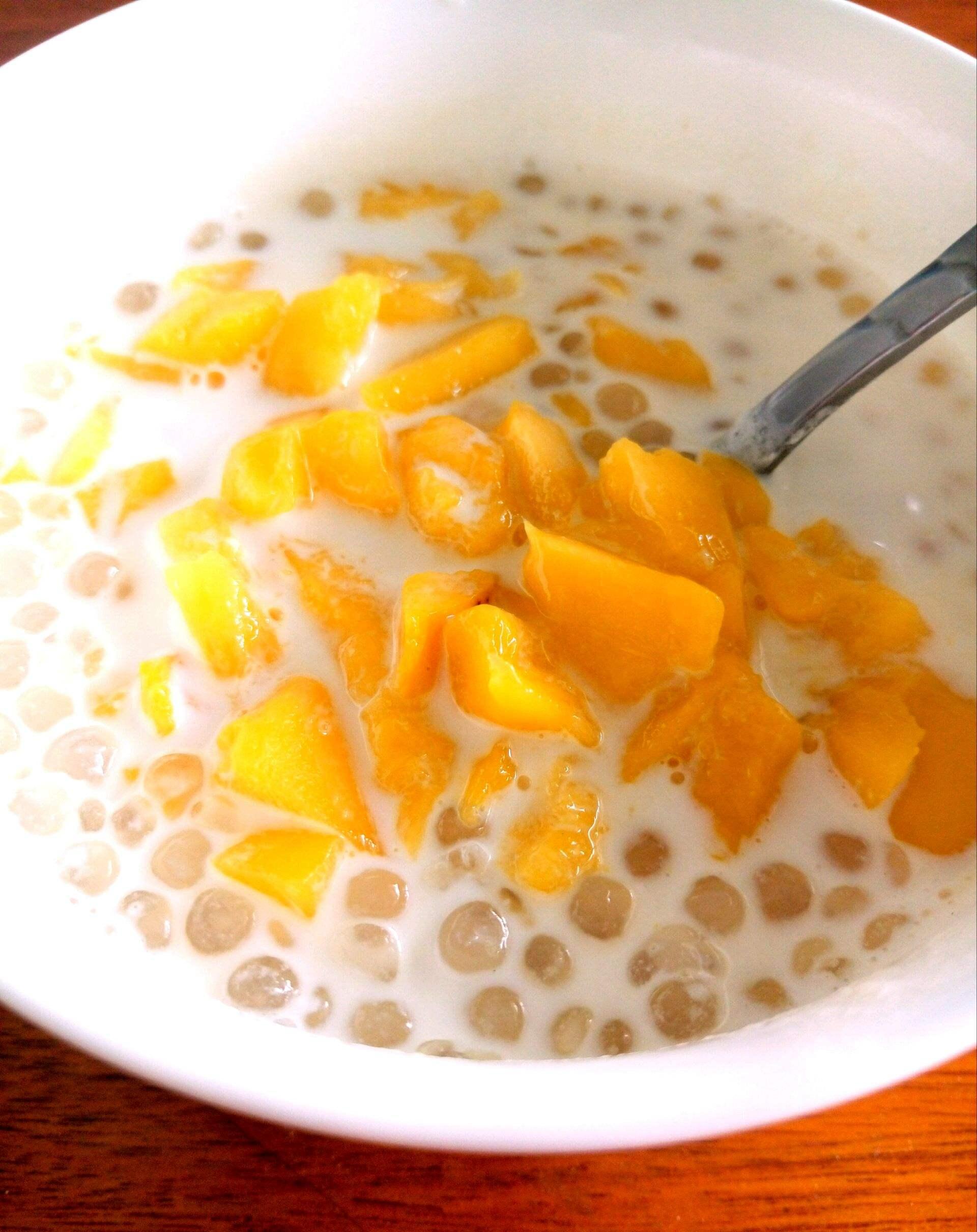 炎炎夏日,冰冰凉凉的甜品,私房芒果西米露来为你解暑