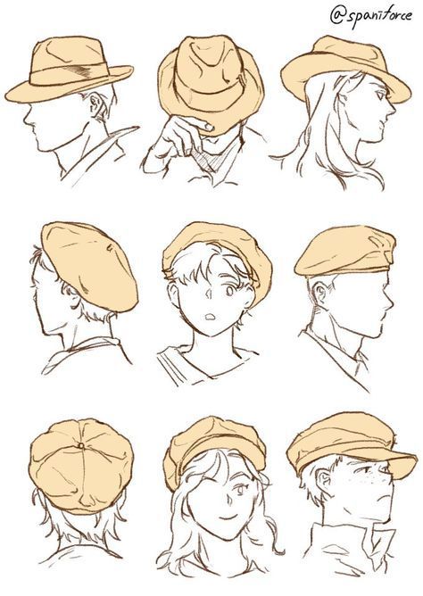 绘画干货 多款帽子的画法