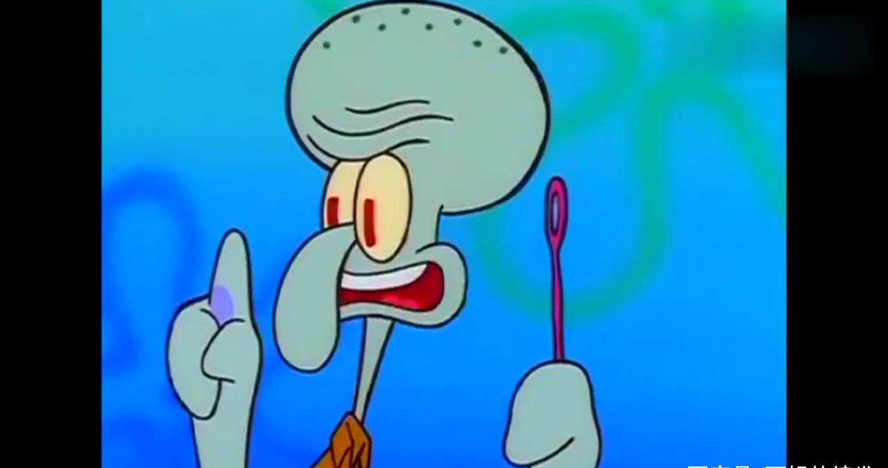 动漫图集章鱼哥用尽力气吹泡泡也吹不出来真是个笨蛋呀