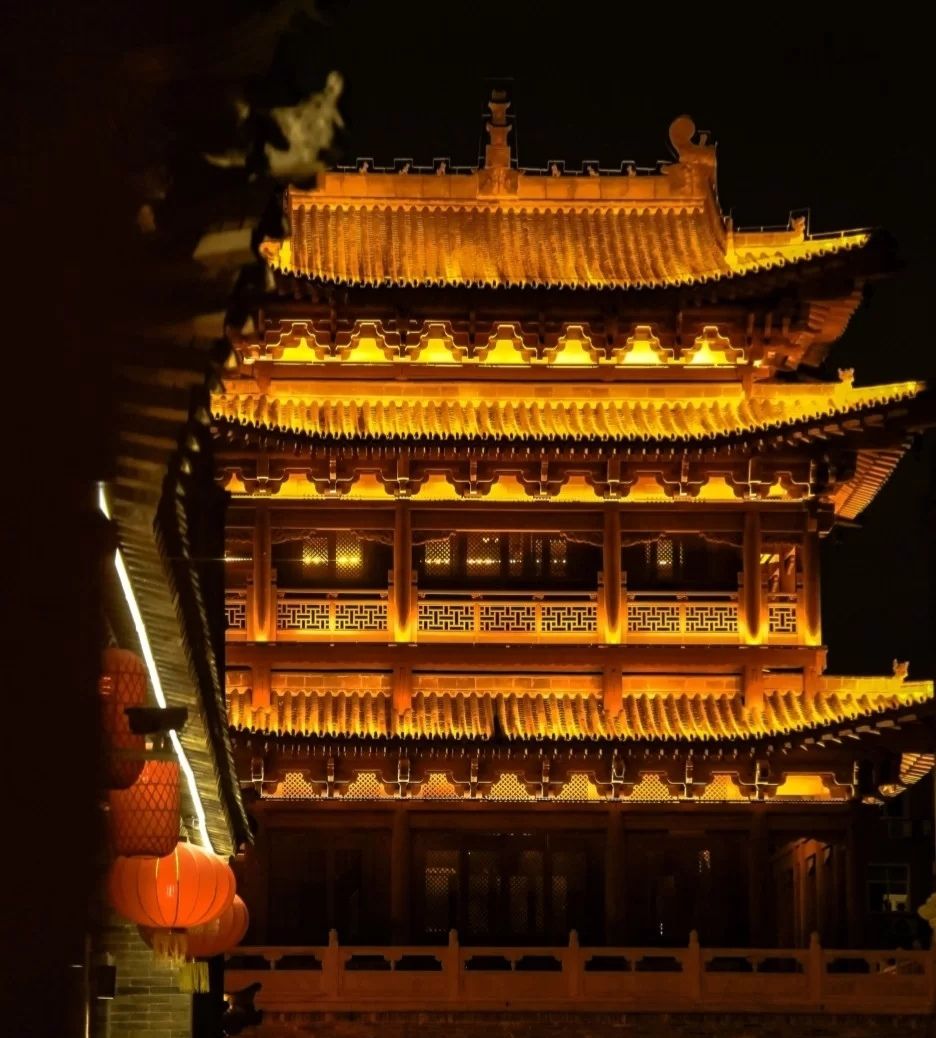 忻州古城夜景手机实拍