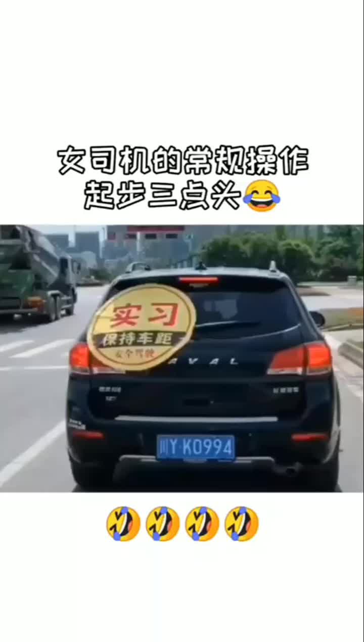 你见过这么大的实习标志吗应该是女司机的必备吧