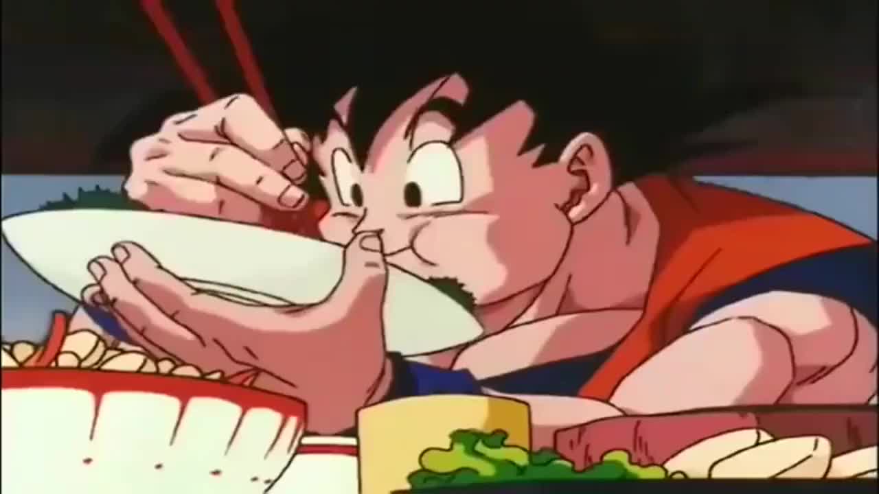 龙珠看赛亚人吃饭是什么样的感受悟空贝吉塔悟饭一起吃饭